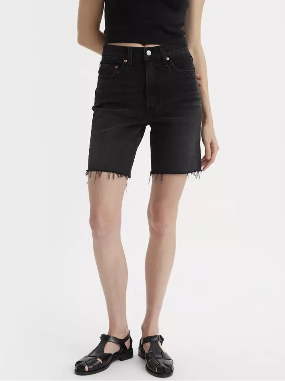 Levi’s Ribcage Bermuda Women’s Shorts in Black - Sz. 26